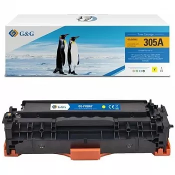 G&G Toner, suderinamas su HP 305A / CE412A (geltona, standartinė išeiga)