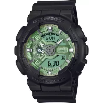 G-SHOCK GA-110CD-1A3ER Analoginis-skaitmeninis juodos dervos sportinis laikrodis
