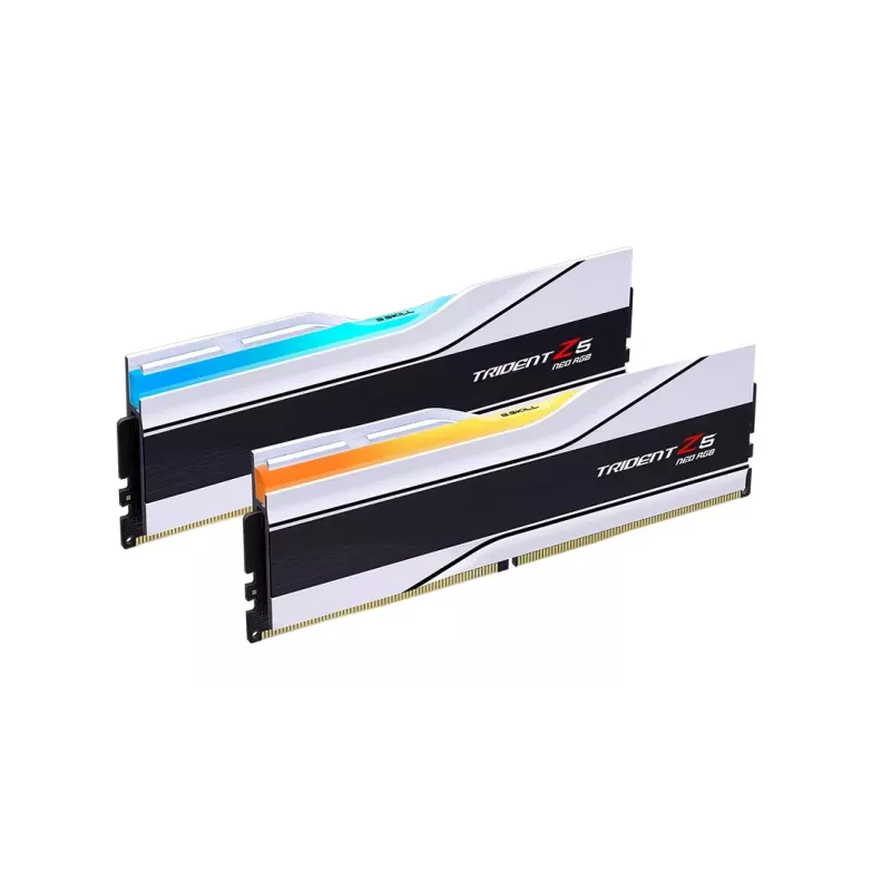 G.Skill Trident Z5 Neo RGB 48 GB (2x 24 GB) DDR5-6400 CL32 baltas AMD EXPO atminties rinkinys F5-6400J3239F24GX2-TZ5NRW