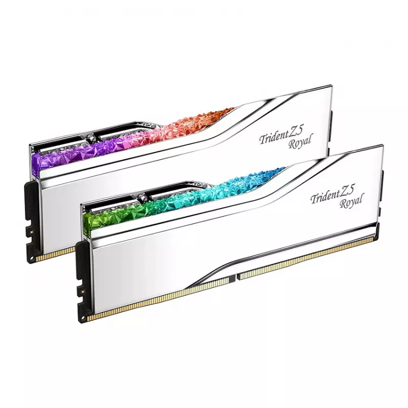 G.Skill Trident Z5 Royal RGB 48GB (2x24GB) DDR5-8400 CL40 stalinio kompiuterio atminties rinkinys - poliruotas sidabras