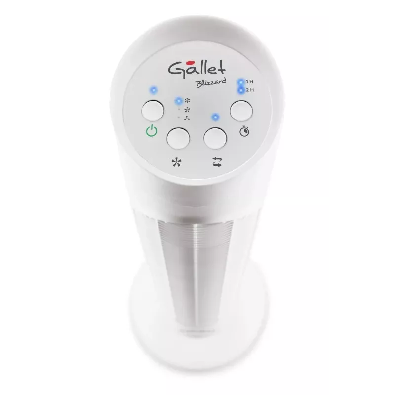 Gallet GALVEN82T bokštinis ventiliatorius 45W 23cm 3 greičiai osciliacija nuotolinio valdymo pultas baltas