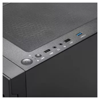 Gamdias Talos E3 Mesh RGB vidutinio dydžio ATX korpusas su grūdinto stiklo panelėmis (juodas)
