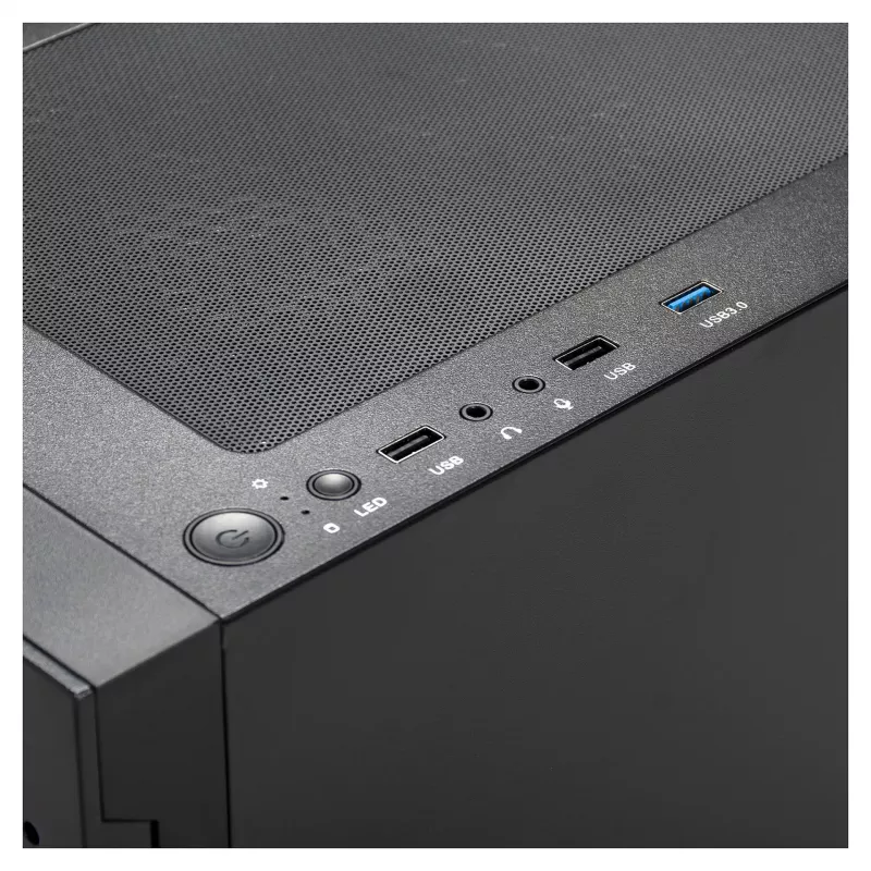 Gamdias Talos E3 Mesh RGB vidutinio dydžio ATX korpusas su grūdinto stiklo panelėmis (juodas)
