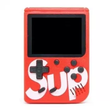 „GameBox R1“ 8 bitų nešiojama retro žaidimų konsolė su 400 žaidimų, 3 colių LCD, TV RCA kabeliu, raudona