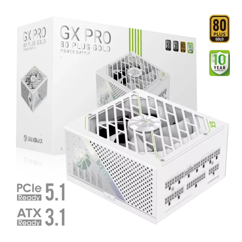 GAMEMAX GX PRO 850G WH 850W 80+ Gold Modular Power Supply White