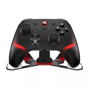 GameSir Cyclone 2 trijų režimų belaidis žaidimų valdiklis su Hall Effect lazdelėmis ir gaidukais, RGB apšvietimu, programuojamais galiniais mygtukais, 6 ašių giroskopu, 20h baterija - juodas