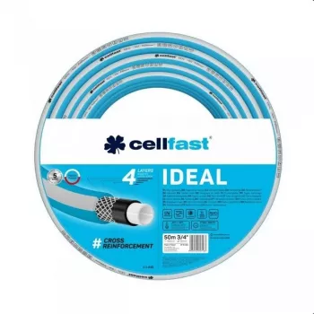 Sodo žarna - Cellfast IDEAL (10-262) - 20m, 1/2 colio, 3 sluoksnių PVC, permatoma žalia su geltona juostele