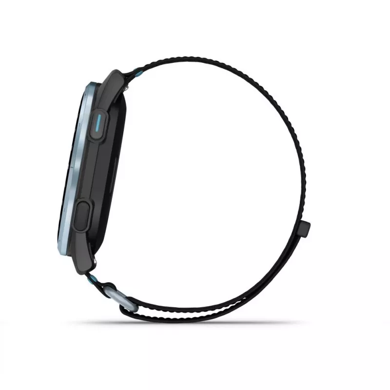 Garmin Approach J1 Cloud Blue Aluminium Bezel with Black/Azure ComfortFit Fabric Band