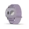 Garmin Approach J1 sidabrinis aliuminio apvadas su alyvine „ComfortFit“ audinio juostele