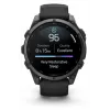 Garmin fenix 9 – 47 mm, Carbon Grey DLC titano su juodu silikoniniu dirželiu