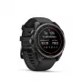 Garmin fenix 9 – 47 mm, Carbon Grey DLC titano su juodu silikoniniu dirželiu