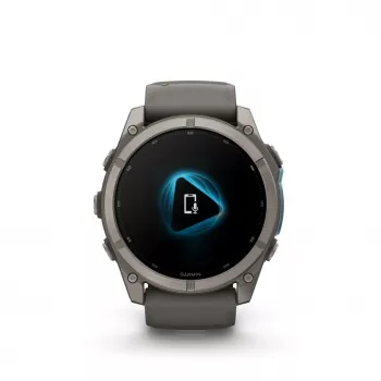 Garmin fenix 9 - 51mm, Titanium su Pebble Grey silikoniniu dirželiu 010-04763-01