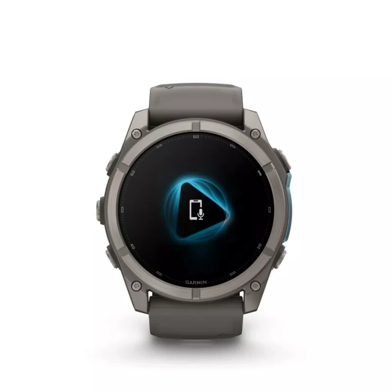 Garmin fenix 9 - 51mm, Titanium su Pebble Grey silikoniniu dirželiu 010-04763-01