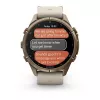 Garmin Fenix 9 Pro – inReach, 43 mm Autumn Gold titano su Cream/French Grey silikoniniu dirželiu