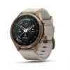 Garmin Fenix 9 Pro – inReach, 43 mm Autumn Gold titano su Cream/French Grey silikoniniu dirželiu
