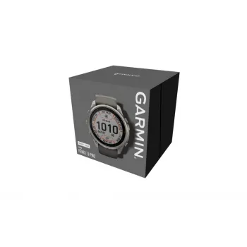 Garmin Fenix 9 Pro – inReach, Solar, 51 mm titanas su Pebble Grey silikono apyranke