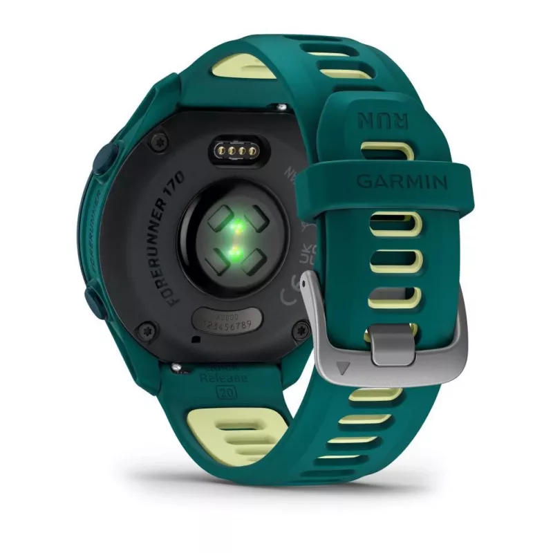Garmin Forerunner 170 Music, Teal Green su Teal Green/Citron apyranke