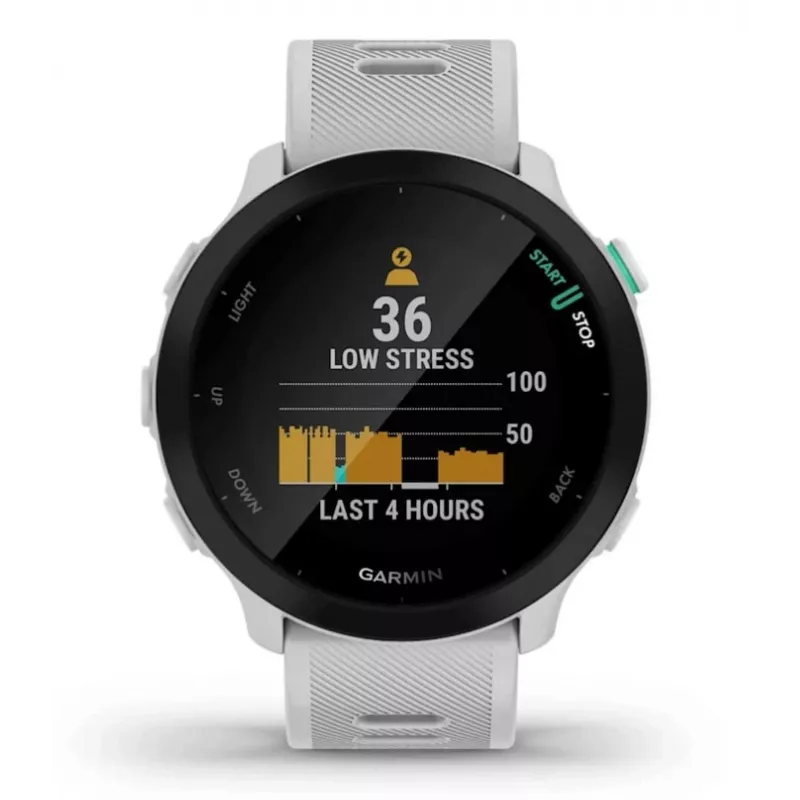 Garmin Forerunner 55 GPS išmanusis laikrodis 42 mm baltas