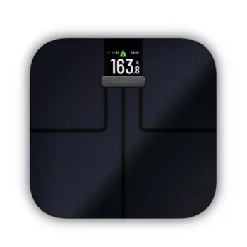 Garmin Index S2 išmaniosios svarstyklės juodos su Wi-Fi, kūno sudėties analize, 16 vartotojų profilių