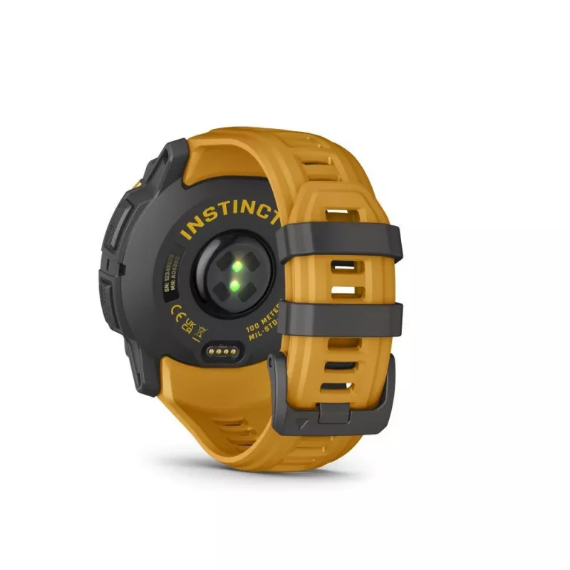 Garmin Instinct 3 – 50 mm, Solar Sunburst su Sunburst/Pilka juosta