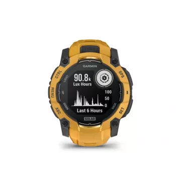 Garmin Instinct 3 – 50 mm, Solar Sunburst su Sunburst/Pilka juosta