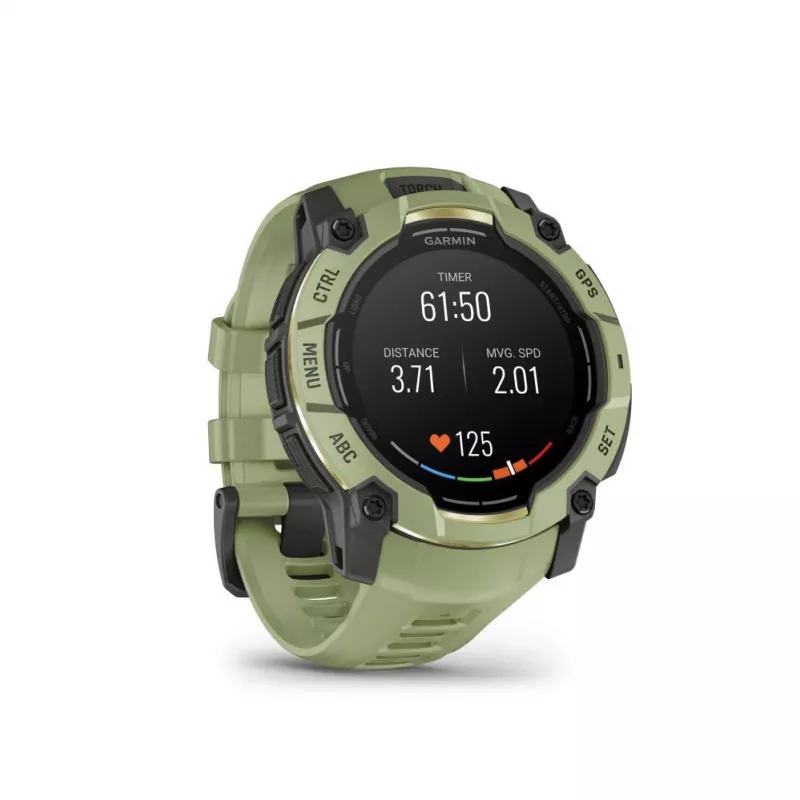 Garmin Instinct 3 50mm AMOLED Fern Green Smartwatch su Fern Green silikoniniu dirželiu
