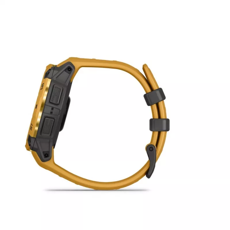 Garmin Instinct 3 Solar 45mm GPS Smartwatch Sunburst su Sunburst/Pilka juosta