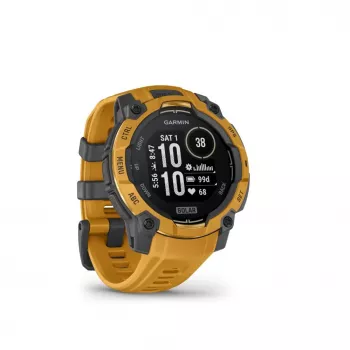 Garmin Instinct 3 Solar 45mm GPS Smartwatch Sunburst su Sunburst/Pilka juosta