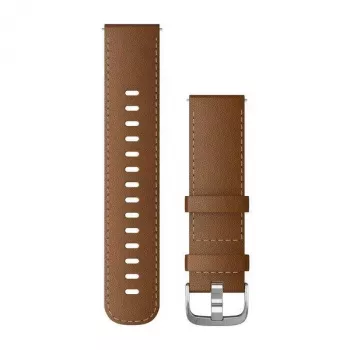 Garmin Quick Release Bands (22 mm) rudo Italijos odos, sidabrinės furnitūros