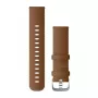 Garmin Quick Release Bands (22 mm) rudo Italijos odos, sidabrinės furnitūros