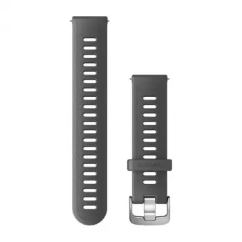 Garmin Quick Release Silicone Watch Band 20mm - Grey (010-11251-9S), skirtas Venu, Forerunner 245/55/645