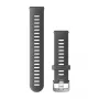Garmin Quick Release Silicone Watch Band 20mm - Grey (010-11251-9S), skirtas Venu, Forerunner 245/55/645