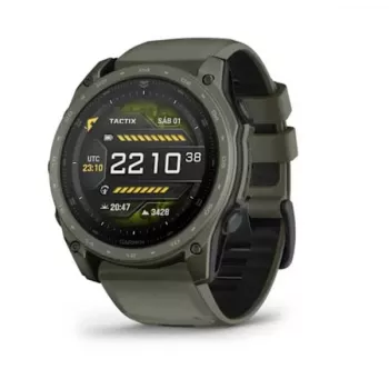 Garmin tactix 8 AMOLED išmanusis laikrodis 51 mm Cerakote su Applied Ballistics Ultralight skaičiuokle, alyvuogių žalia