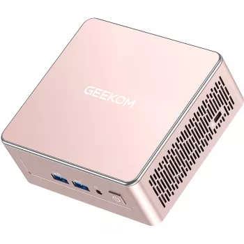 GEEKOM A5 Mini PC, AMD Ryzen 7 5800H, 32GB DDR4, 512GB SSD, Windows 11 Pro, šampanas