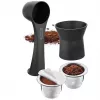 GEFU CONSCIO 8 dalių Nespresso kavos puodelių rinkinys su lėkštutėmis, porcelianas, 180 ml, baltas