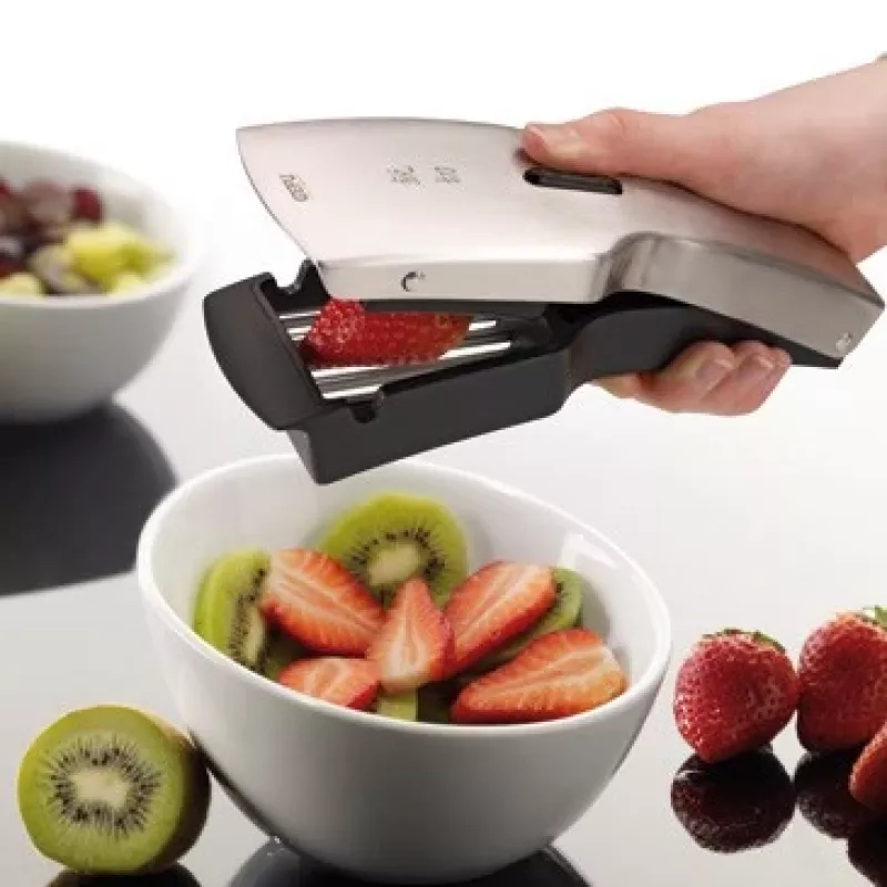 GEFU Japanese Slicer TARI® Mandoline V-Blade Slicer su 3 įdėklais, Vokiškas chirurginis nerūdijantis plienas, juoda