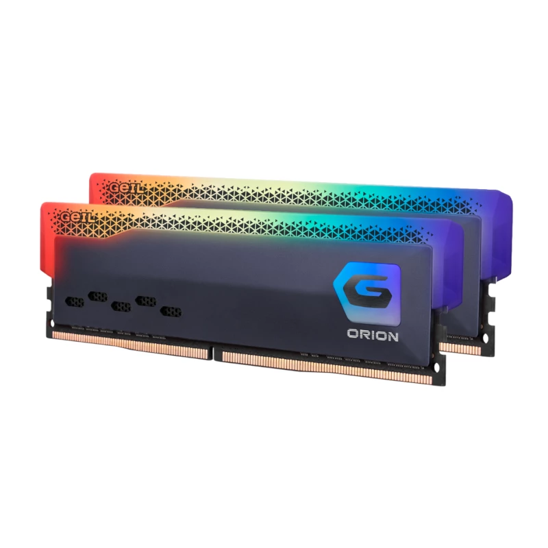 Geil Orion RGB 16GB rinkinys (2x8GB) 3600MHz DDR4 staliniam žaidimų kompiuteriui - pilkas