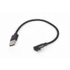 GEMBIRD kampuotas pintas USB-A į 8 kontaktų Lightning kabelis 0,2 m juodas