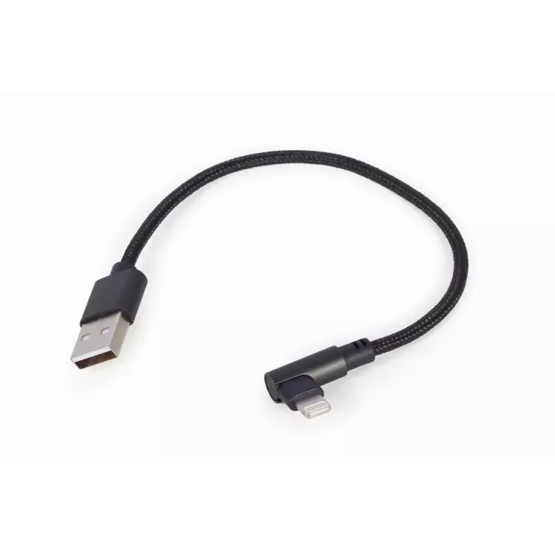 GEMBIRD kampuotas pintas USB-A į 8 kontaktų Lightning kabelis 0,2 m juodas