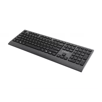 Gembird KB-MCH-06 plonas laidinis multimedijos klaviatūra su Type-C adapteriu, JAV išdėstymas, juoda