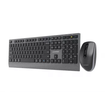 Gembird KBS-WPS-02 dviejų režimų plonas belaidis stalinis rinkinys, 2.4GHz + Bluetooth, US išdėstymas (klaviatūra ir pelė)