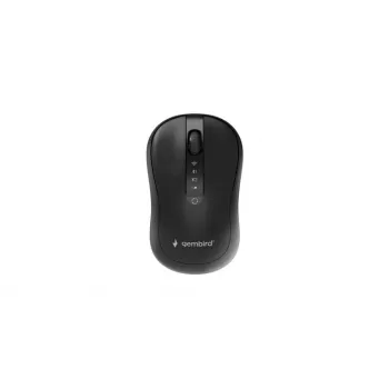 Gembird MUSW2-4B-01 Dviejų režimų belaidė pelė (2.4 GHz + Bluetooth 5.0) su 1600 DPI optiniu jutikliu, 4 mygtukai, universali, juoda