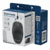 Gembird MUSW2-6B-01 dviejų režimų belaidė pelė, 2.4 GHz + Bluetooth 5.0, 1600 DPI, 6 mygtukai, juoda