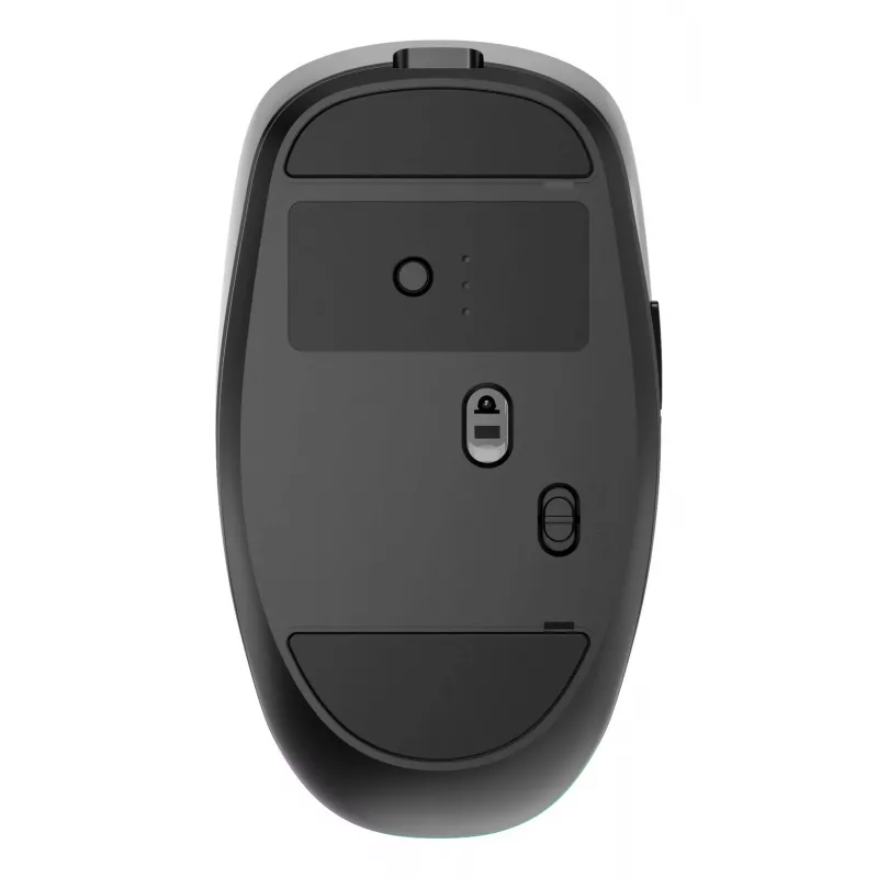 Gembird MUSW2-6B-01 dviejų režimų belaidė pelė, 2.4 GHz + Bluetooth 5.0, 1600 DPI, 6 mygtukai, juoda