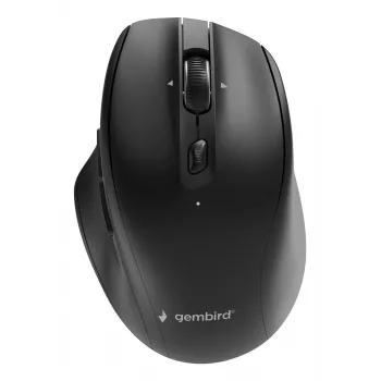 Gembird MUSW2-6B-02 Dviejų režimų belaidė pelė (2.4G + BT), 2400 DPI, 6 mygtukų, juoda