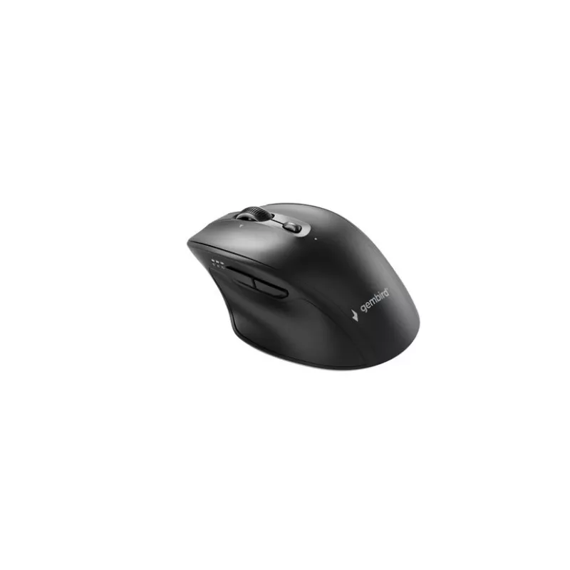 Gembird MUSW2-6B-02 Dviejų režimų belaidė pelė (2.4G + BT), 2400 DPI, 6 mygtukų, juoda