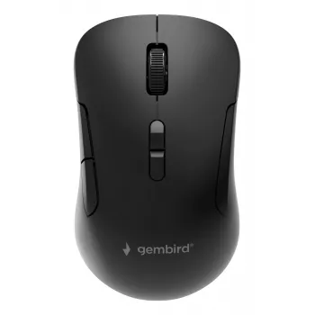 Gembird MUSW2-7B-01 dviejų režimų belaidė pelė (2.4G + Bluetooth), 1600 DPI, 7 mygtukų, juoda