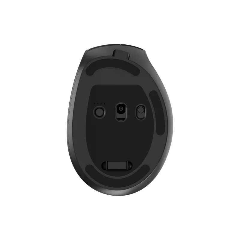 Gembird MUSW3-9B-01 trijų režimų belaidė ergonominė pelė (2.4 GHz + Bluetooth + USB-C), 2400 DPI, 9 mygtukai, juoda