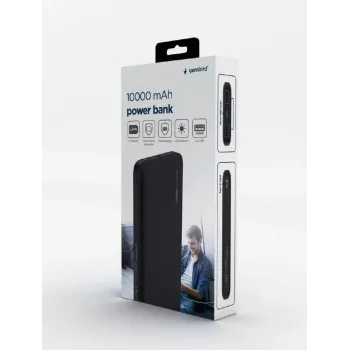 Gembird PB10-01 nešiojamas įkroviklis 10000 mAh juodas