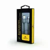 Gembird USB-A į Lightning laidas, Premium spiralinis metalas, 1 m, metalinis pilkas